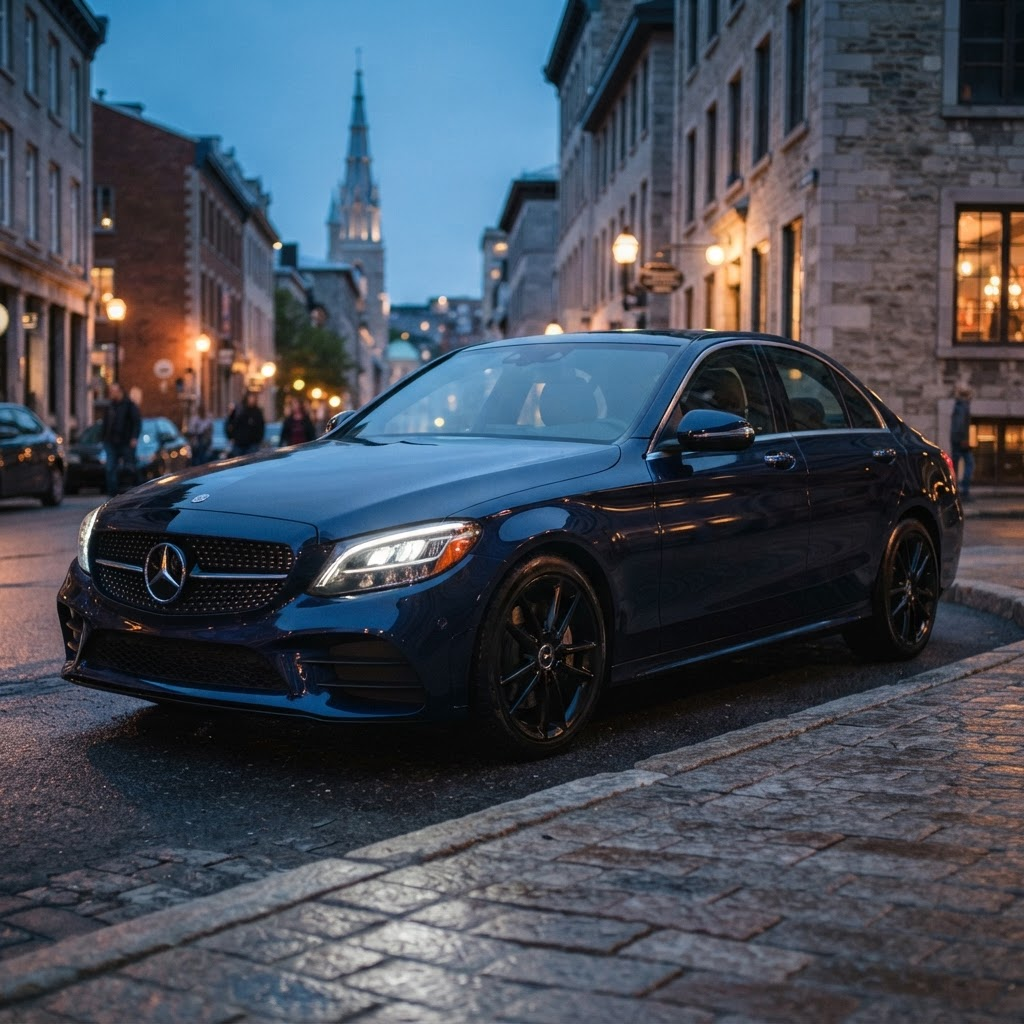 Mercedes-AMG C300 Limited Edition, Midnight blue · black sport rims